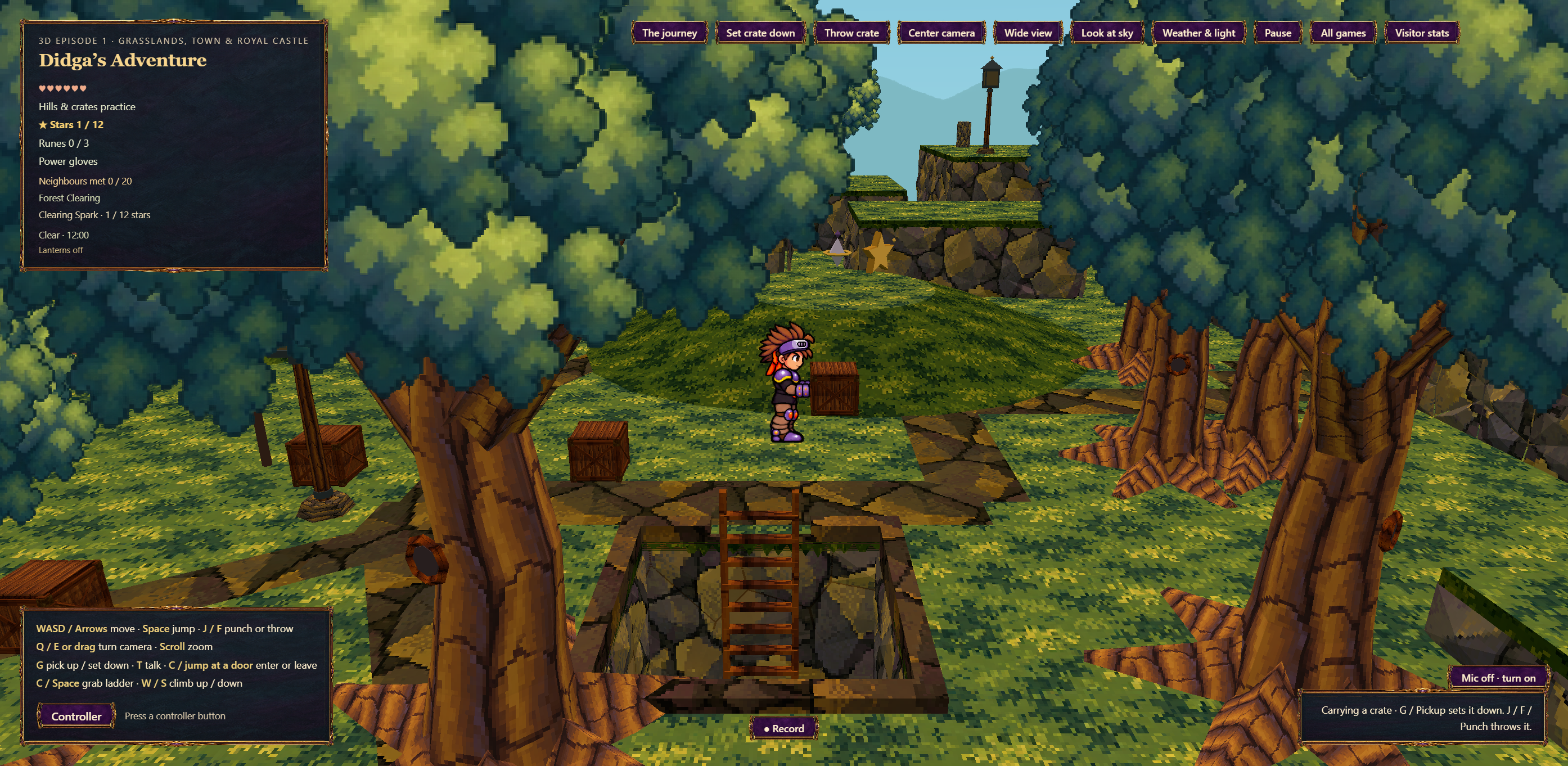 Actual gameplay showing Didga’s stationary side grip before throwing